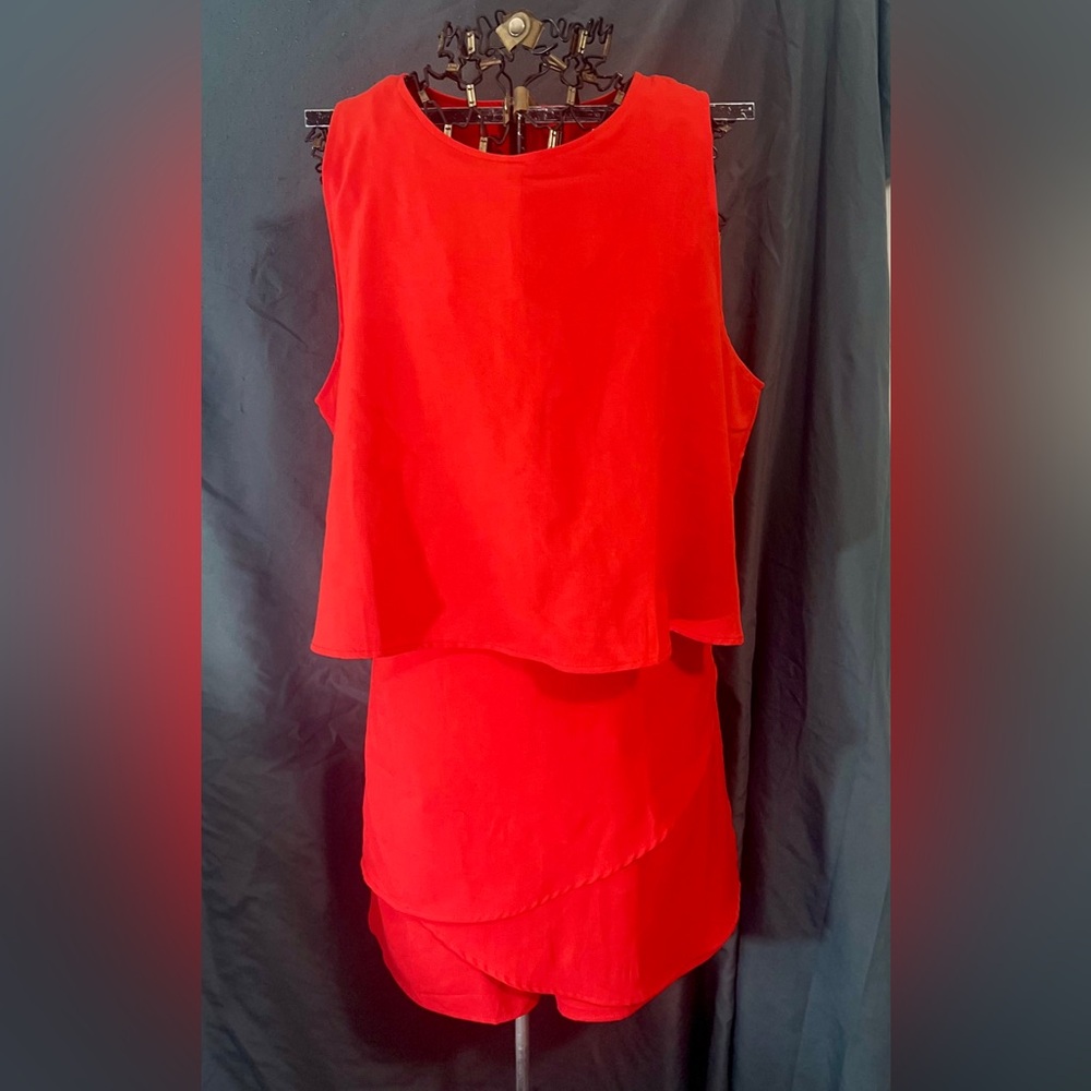 NEW Women’s Romper - worn twice, zip-up, orange, size XL but fits like a size 12